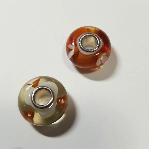 2 x Trollbeads OOAK Bubble Flowers - Picture 3 of 11